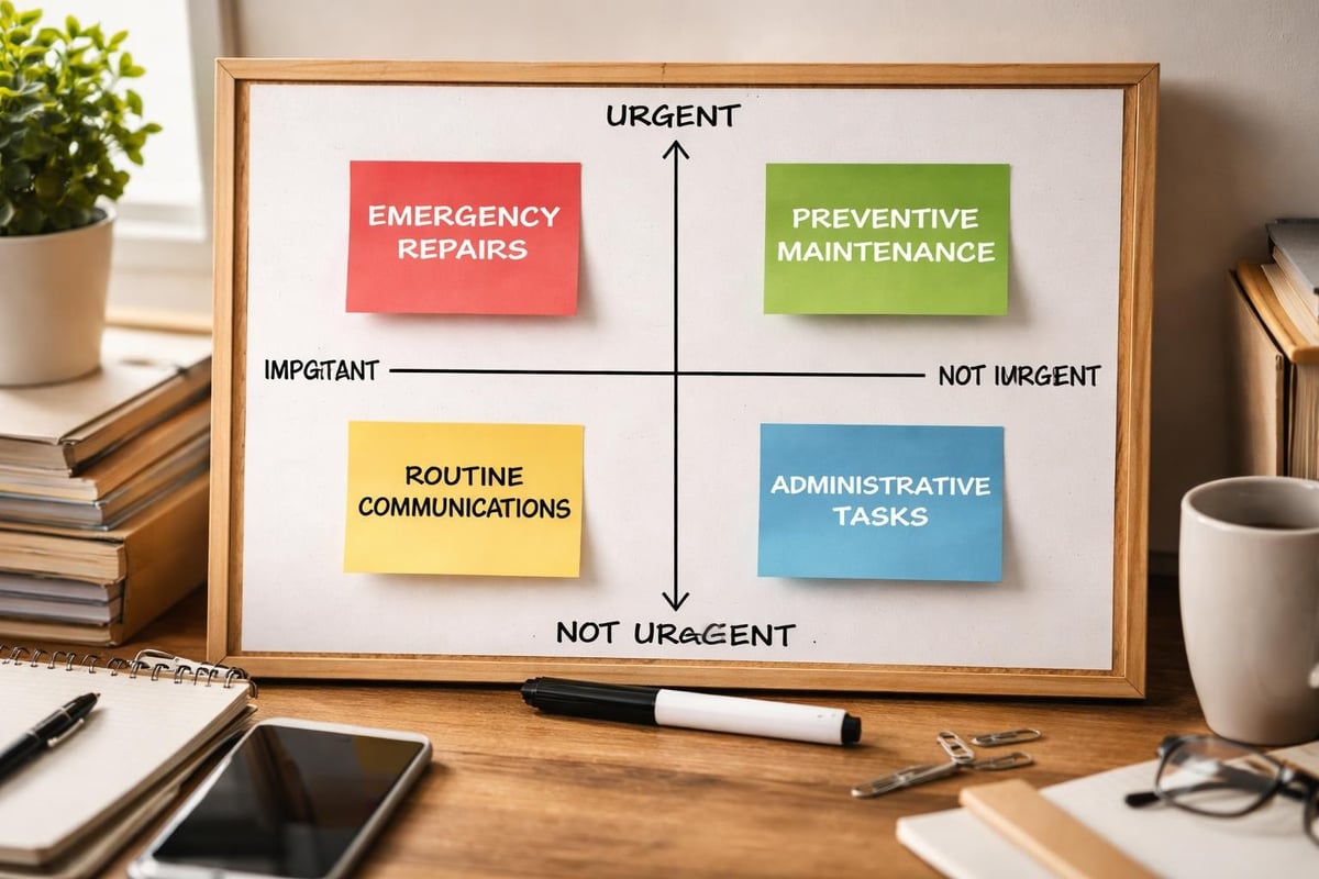 Priority matrix for property management tasks
