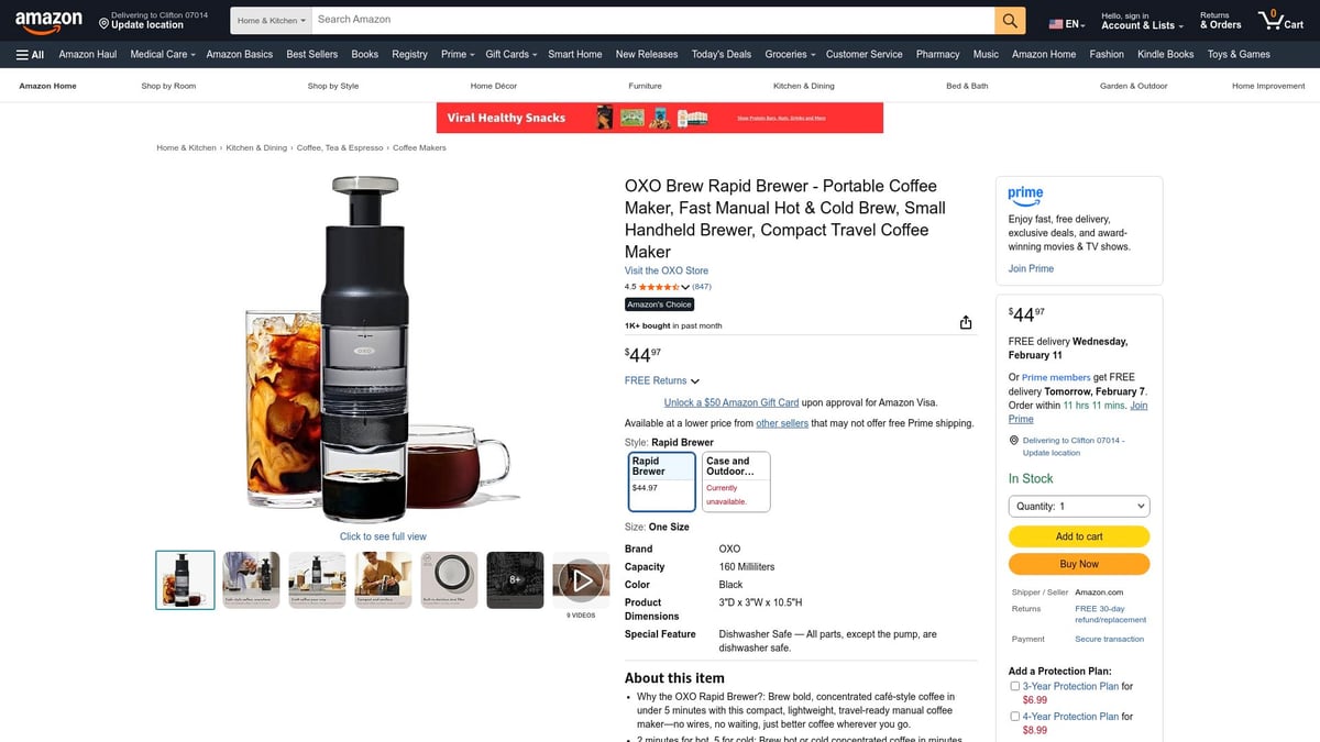7 Top Single Serve Coffee Picks for Effortless Brewing 2026 - OXO Rapid Brewer