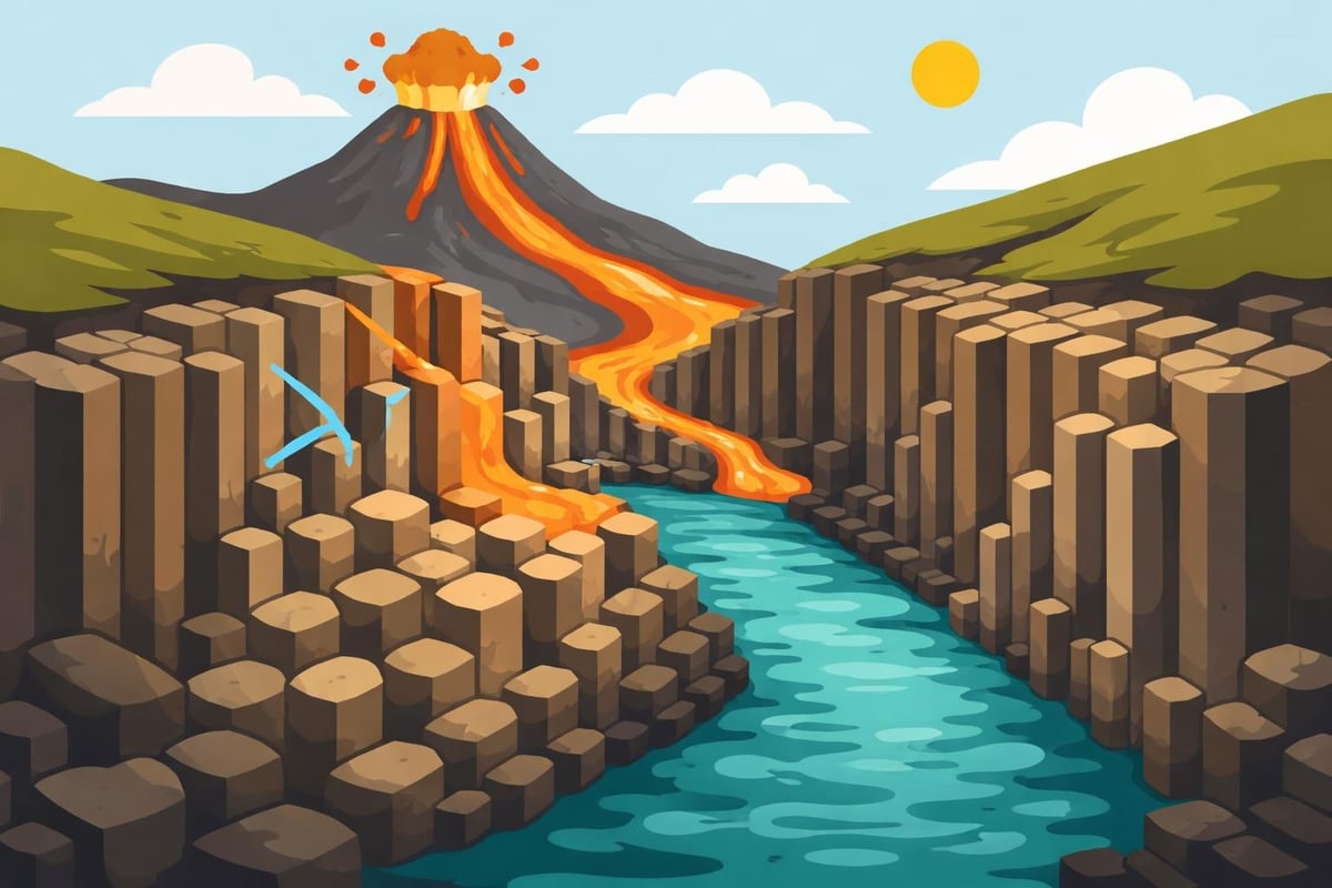 Basalt column formation process