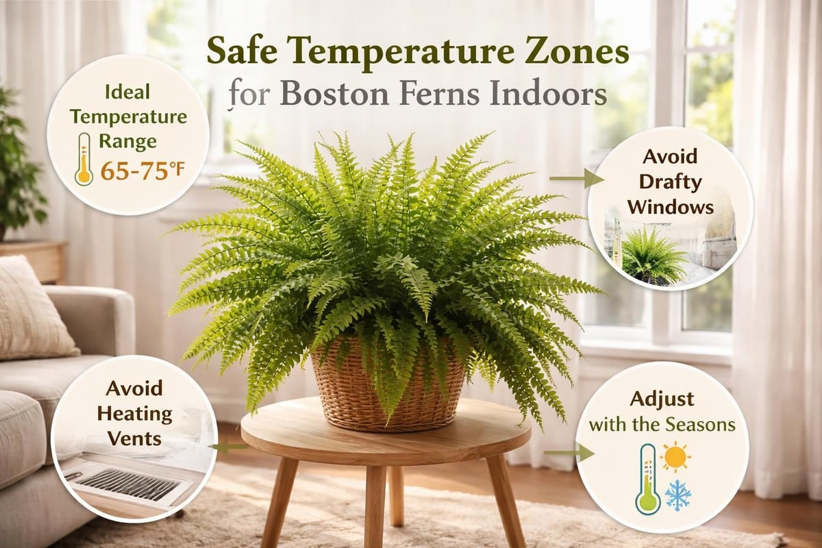 Boston fern temperature zones