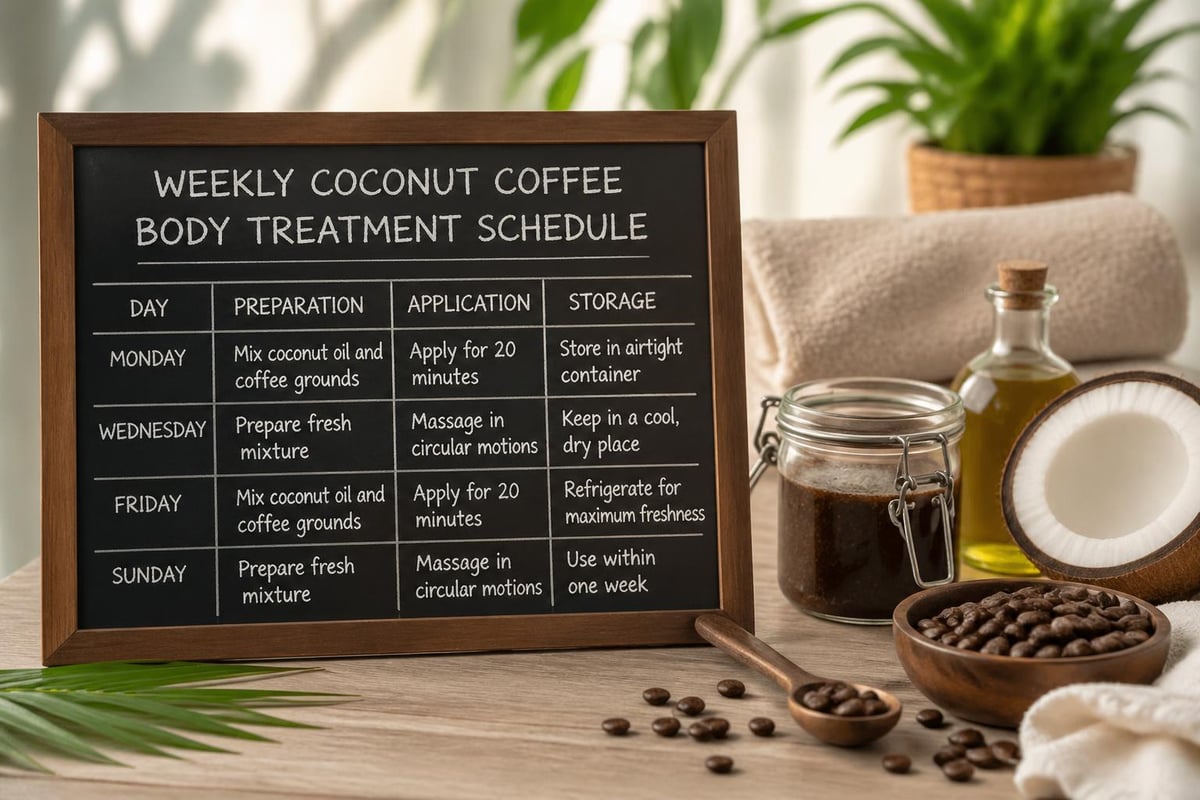 Coconut coffee body care routine