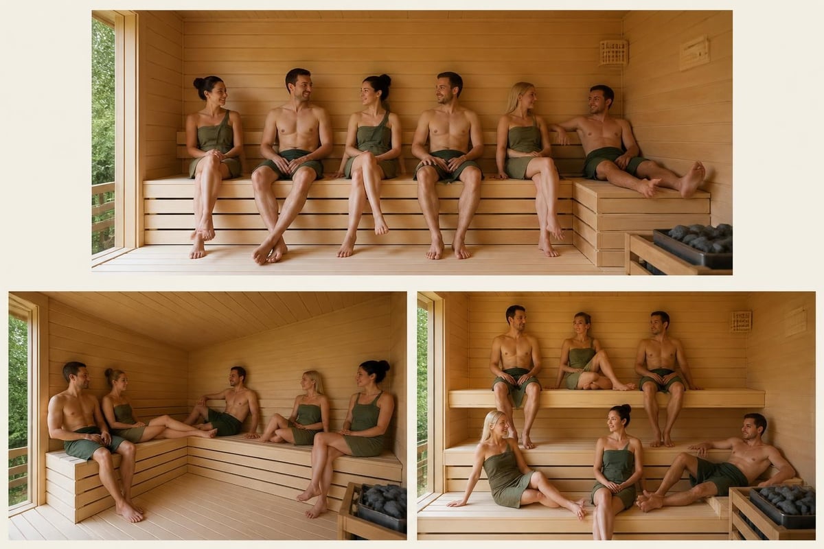 Sauna bench layout comparison