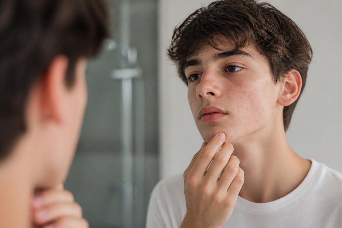 Adolescent skin development stages