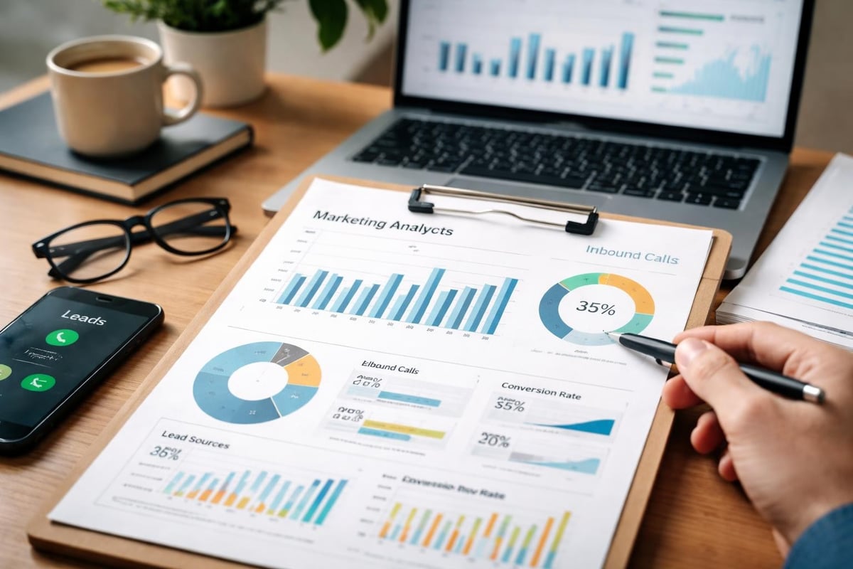 Digital marketing metrics dashboard