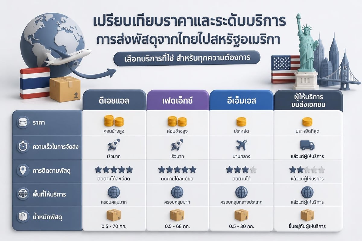 Shipping service comparison