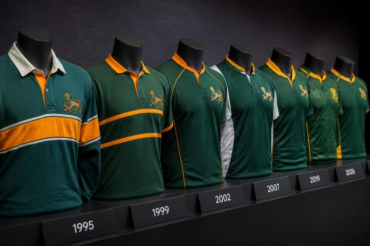 Springboks jersey design evolution