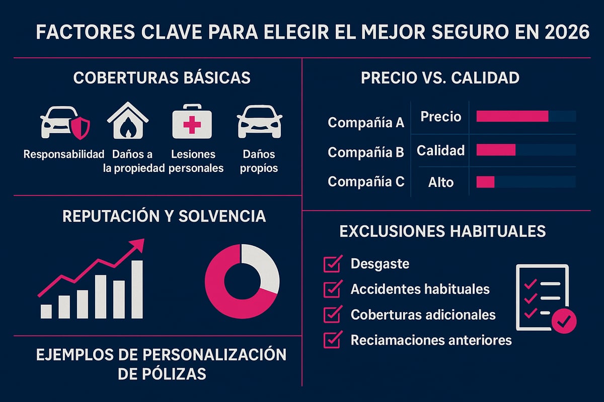 Factores clave para elegir el mejor seguro en 2026