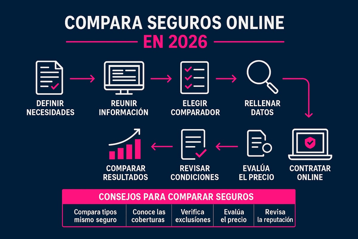 Guía paso a paso: cómo comparar seguros online en 2026