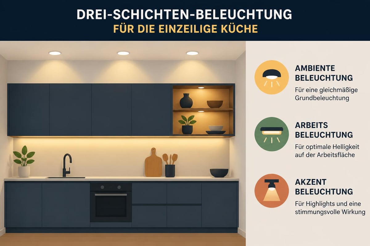 Beleuchtungsebenen Küche