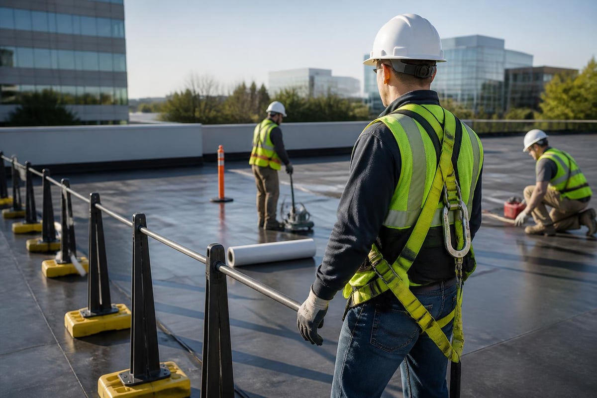 Commercial roofing safety measures