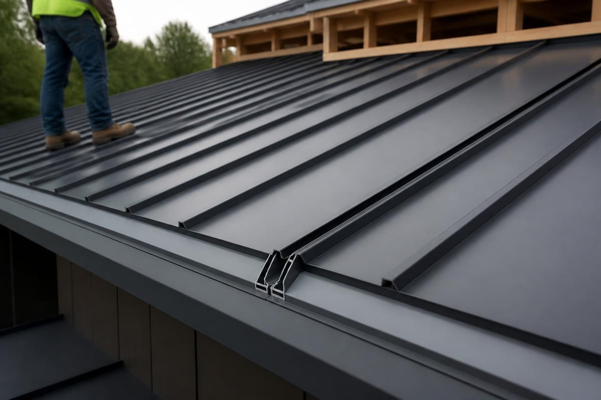 Metal roofing panel installation