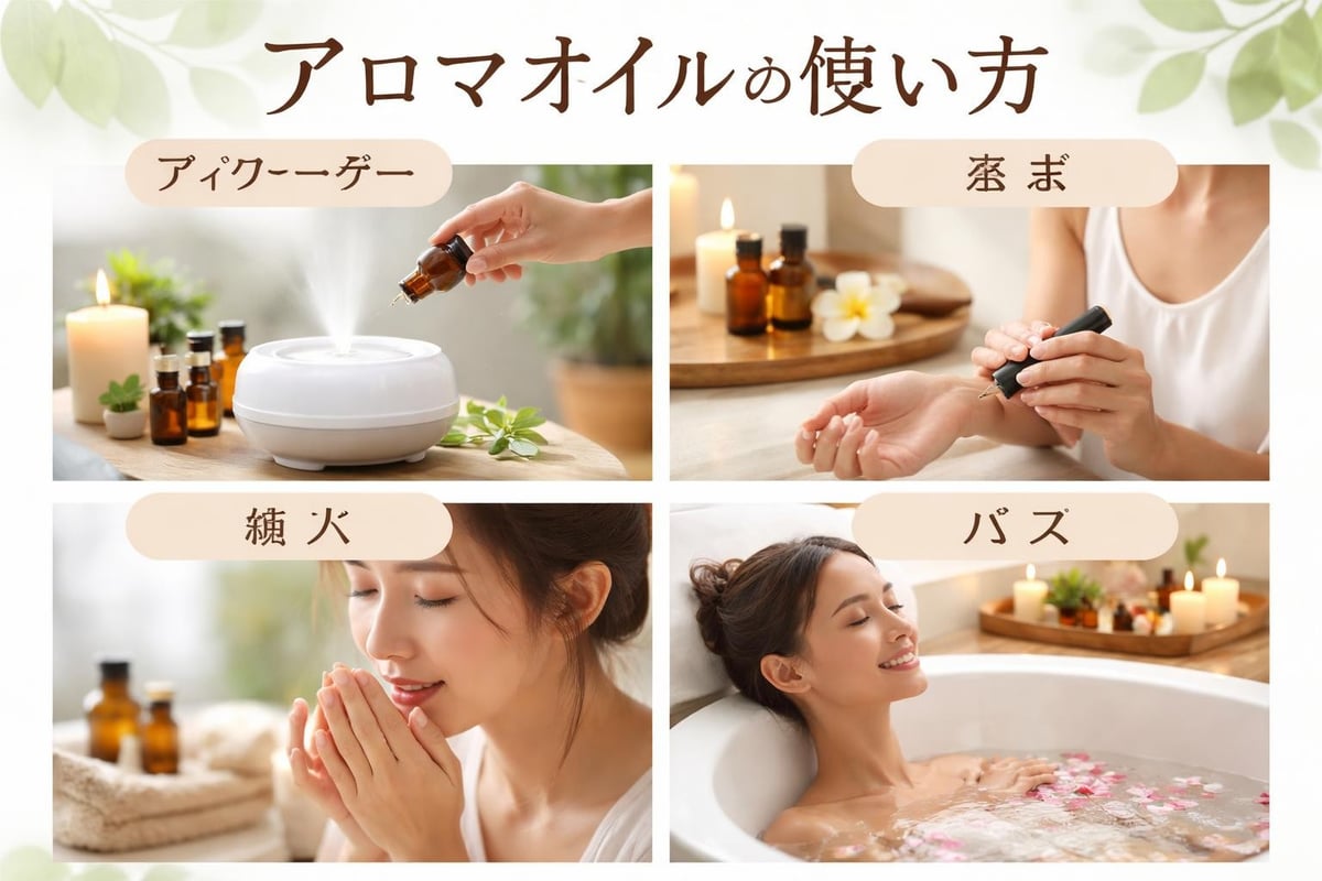 アロマオイルの多様な使用方法