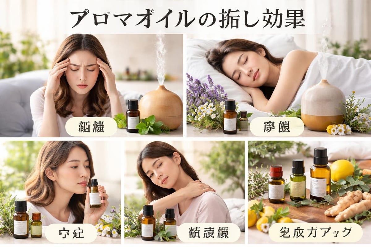 アロマオイルによる痛みと不調の緩和