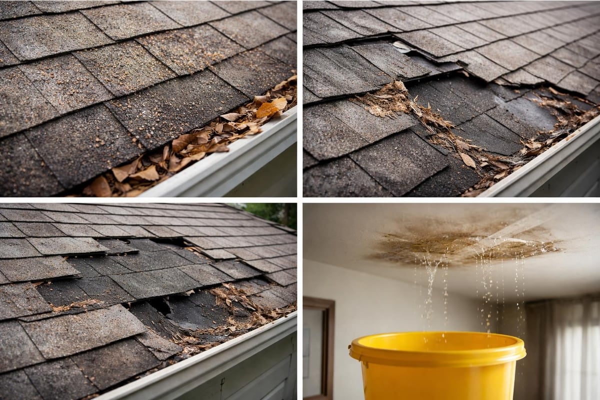 Common roof damage indicators