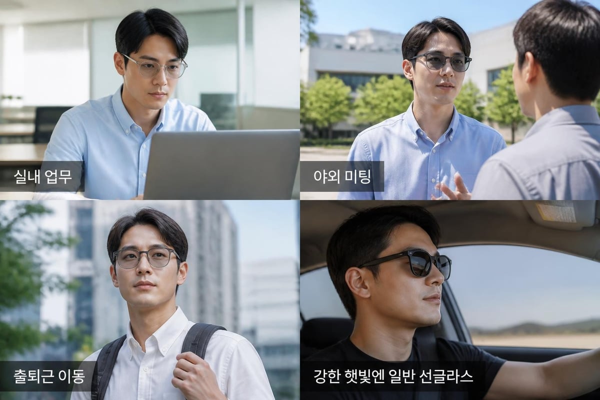 변색 선글라스 사용 시나리오