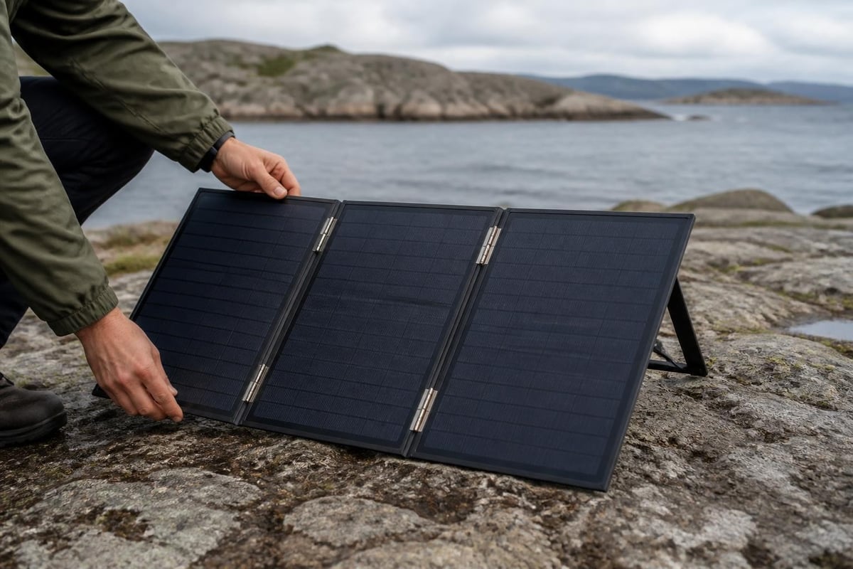 Sammenleggbart solcellepanel struktur