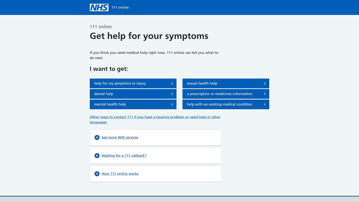 7 Essential 24 Hour Service Near Me Options for 2026 - NHS 111 – 24 Hour Non-Emergency Medical Helpline