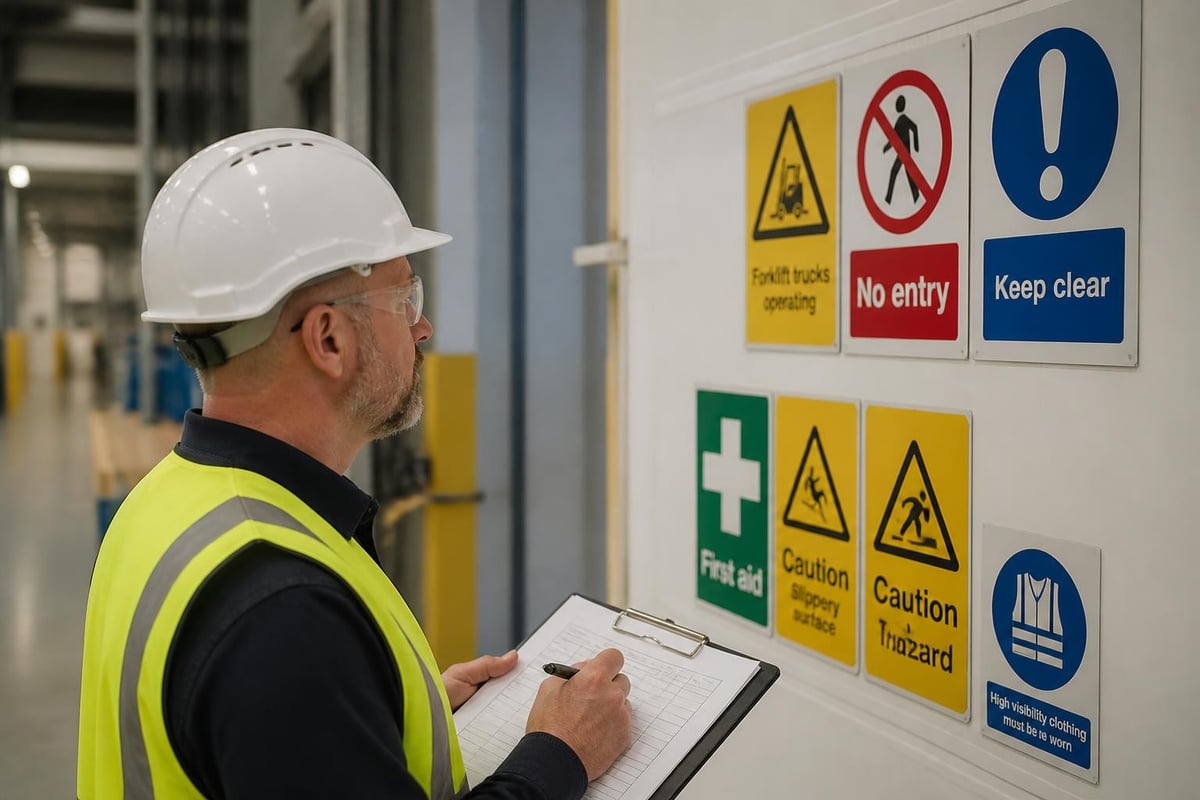 Safety sign audit process