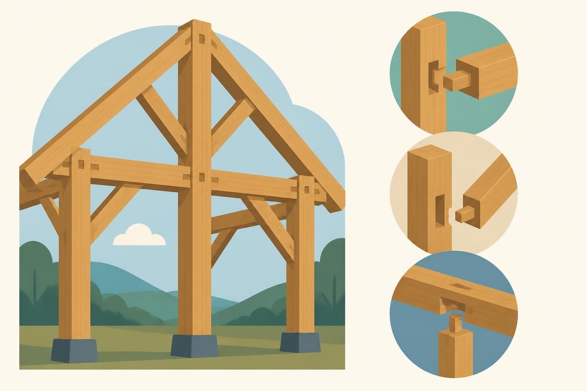 Oak timber frame joinery