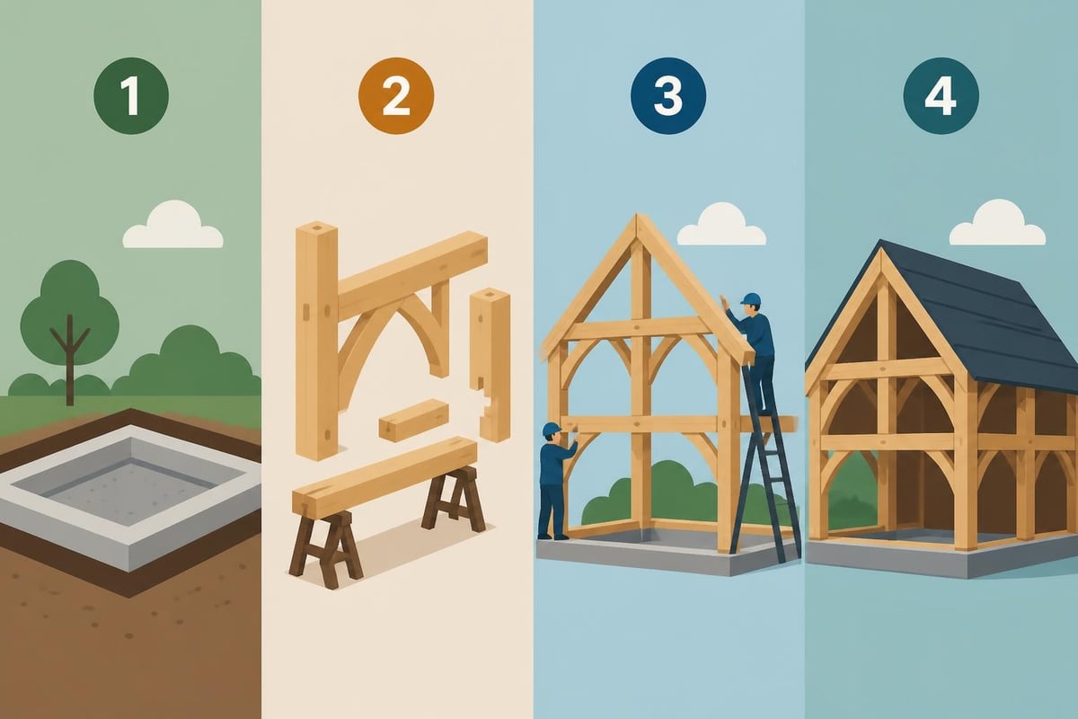 Oak frame assembly sequence