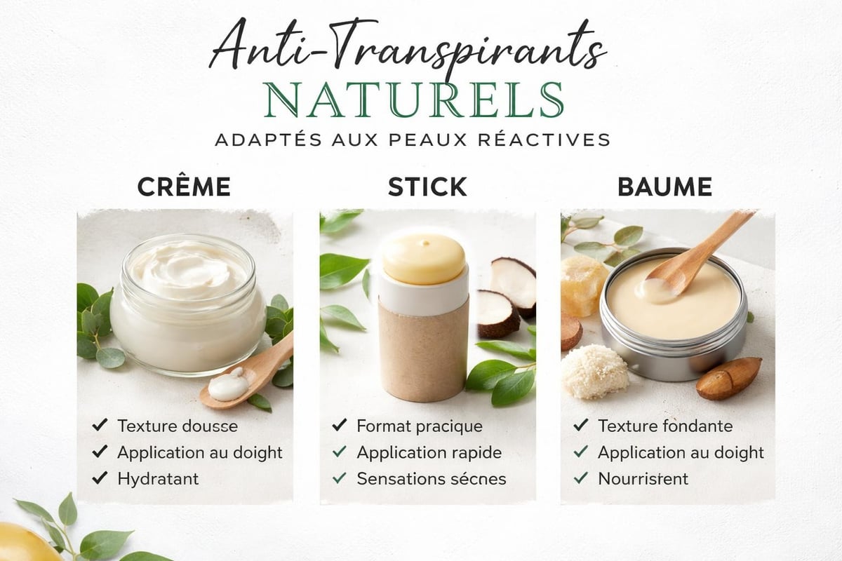 Formats anti-transpirants naturels