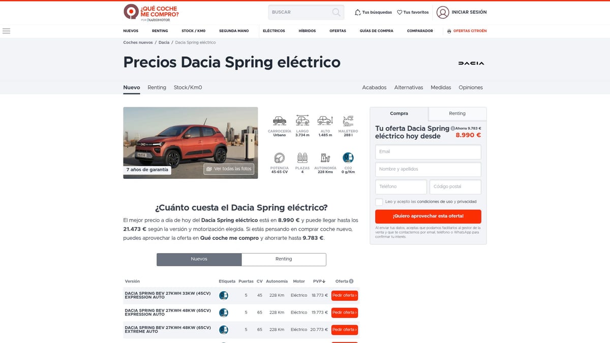 7 Cheapest Car Options for 2025 You Can't Ignore - Dacia Spring Electric