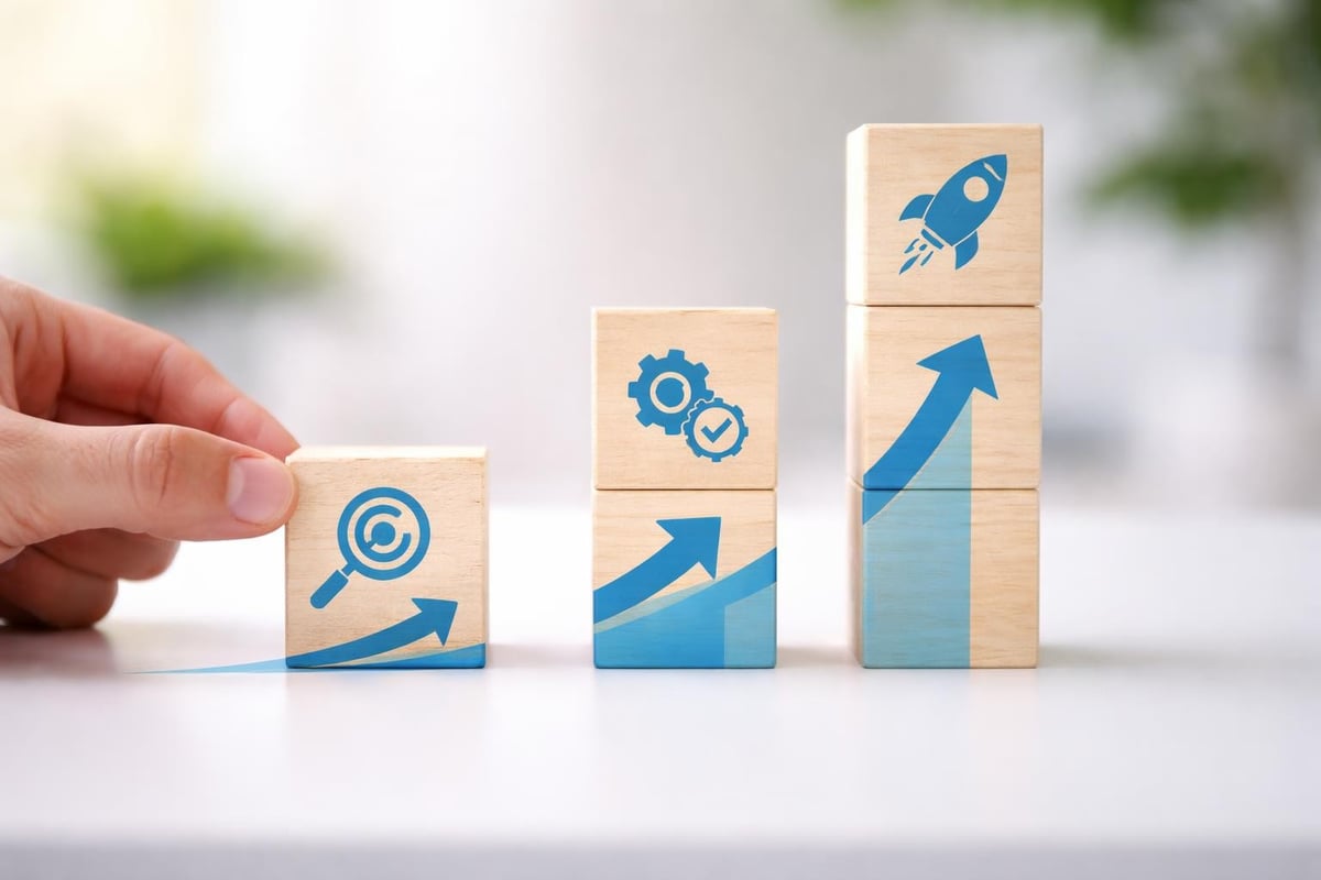 Phased business expansion timeline