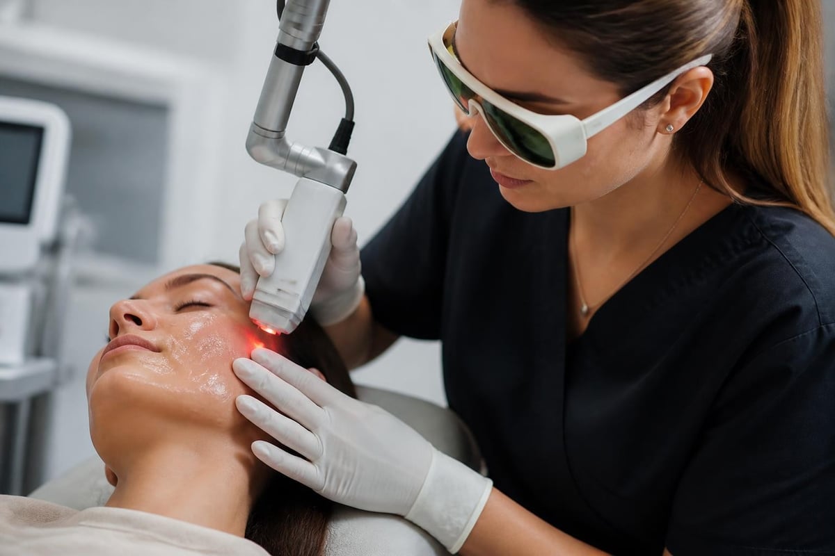 How laser energy treats acne scars