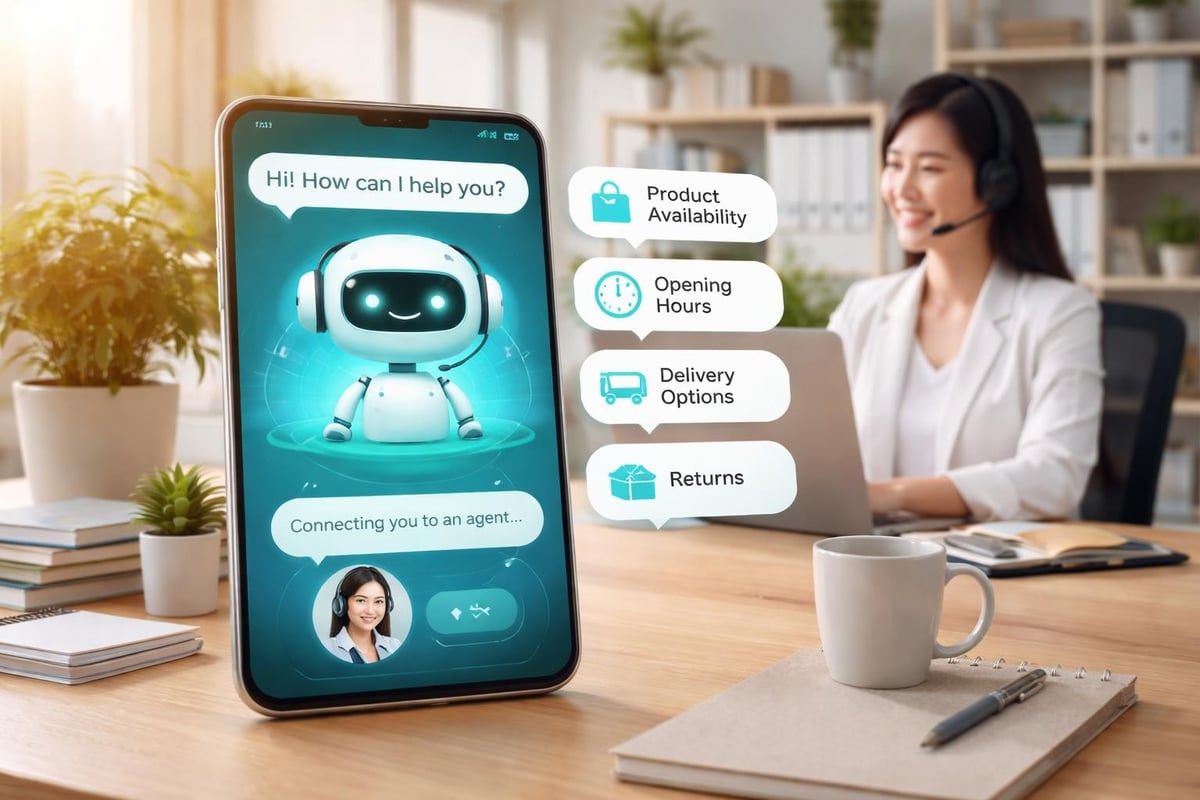 AI chatbot handling customer queries
