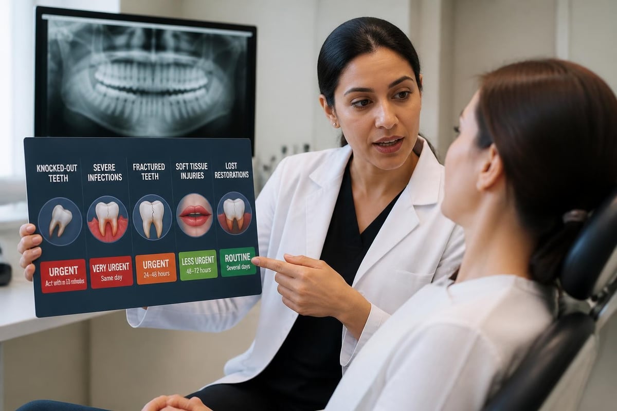 Common dental emergencies requiring immediate care