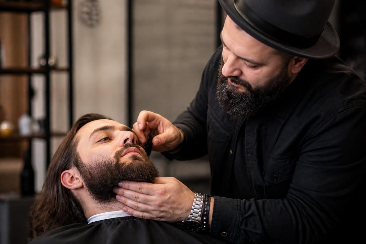 Beard growth patterns and professional assessment
