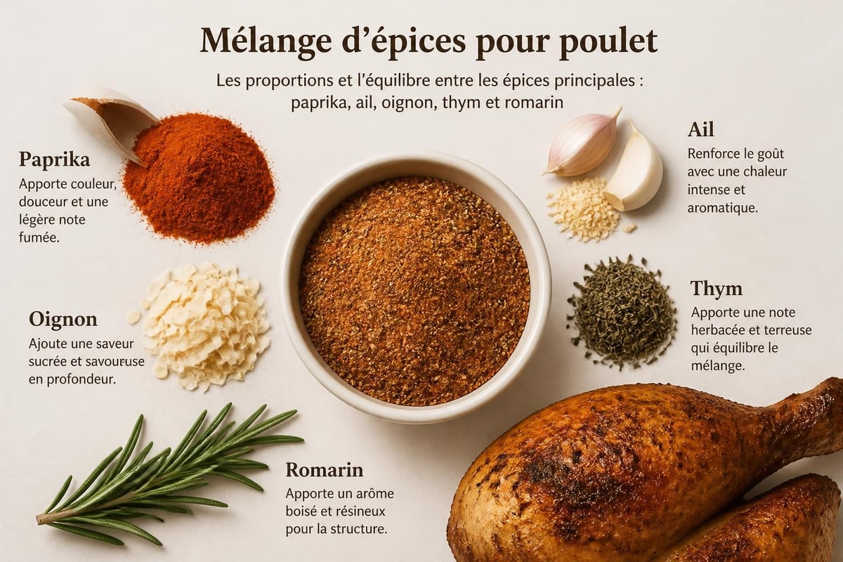 Composition d'épices à poulet