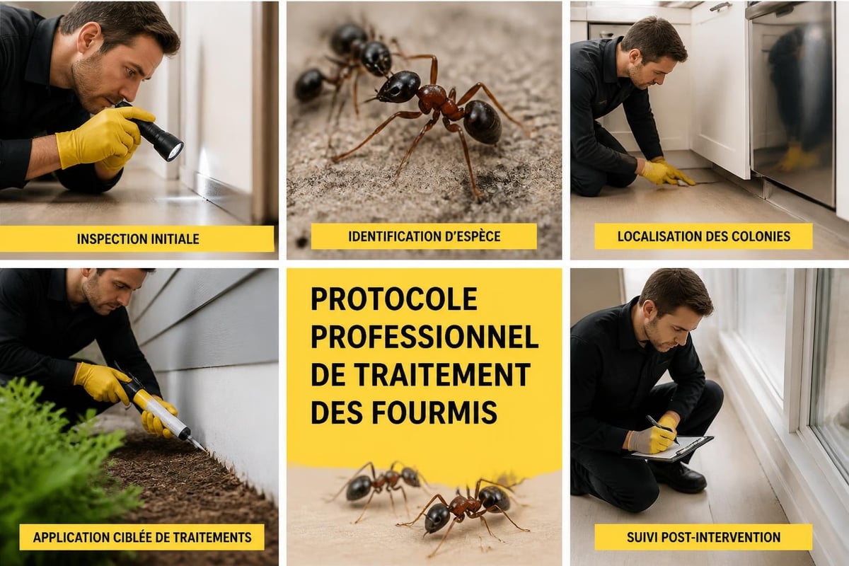 Méthodologie d'intervention professionnelle anti-fourmis