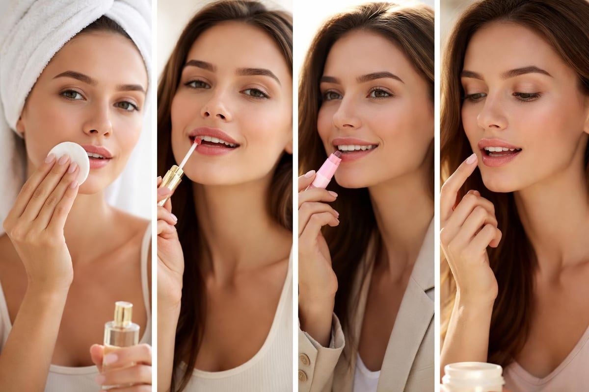 Daily lip care routine steps