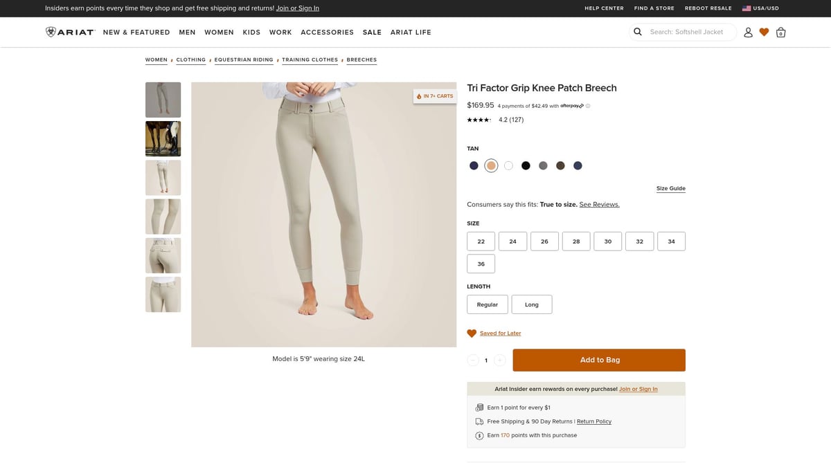 9 Essential Equestrian Outfits for Style and Comfort in 2026 - Ariat Tri Factor Grip Breech