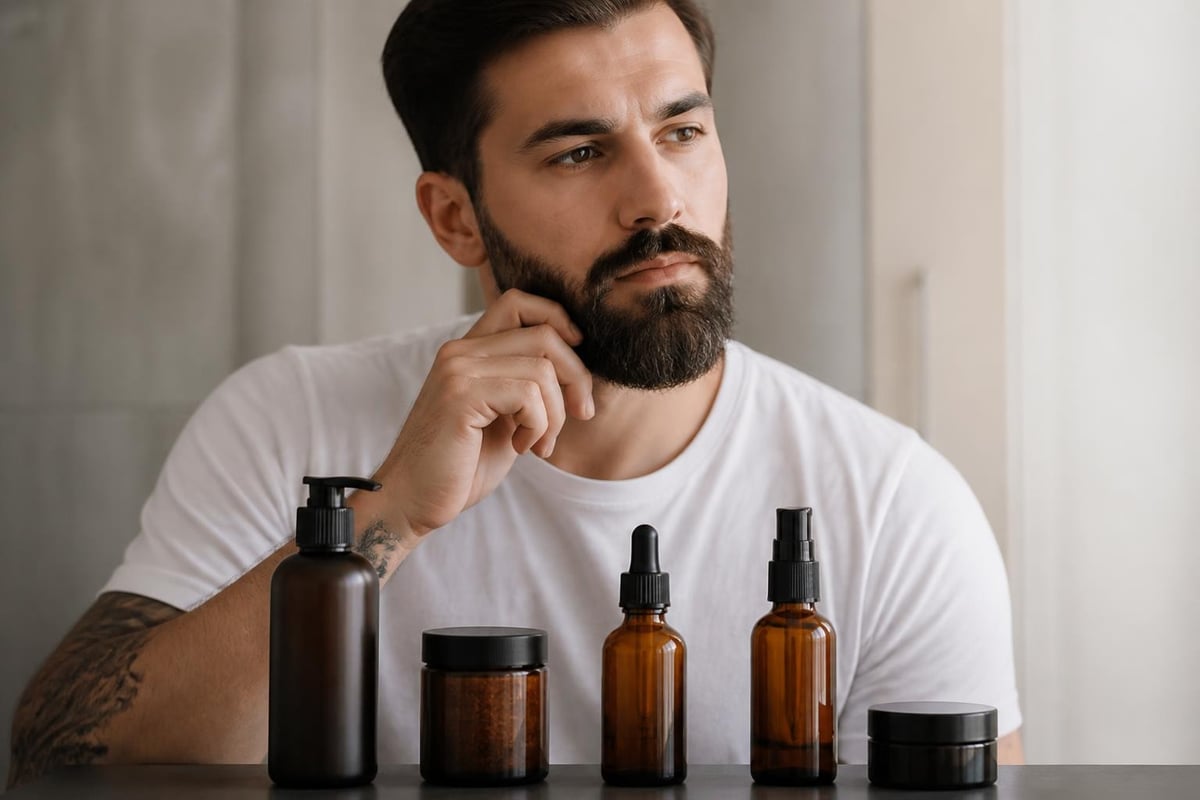 Beard treatment layering sequence