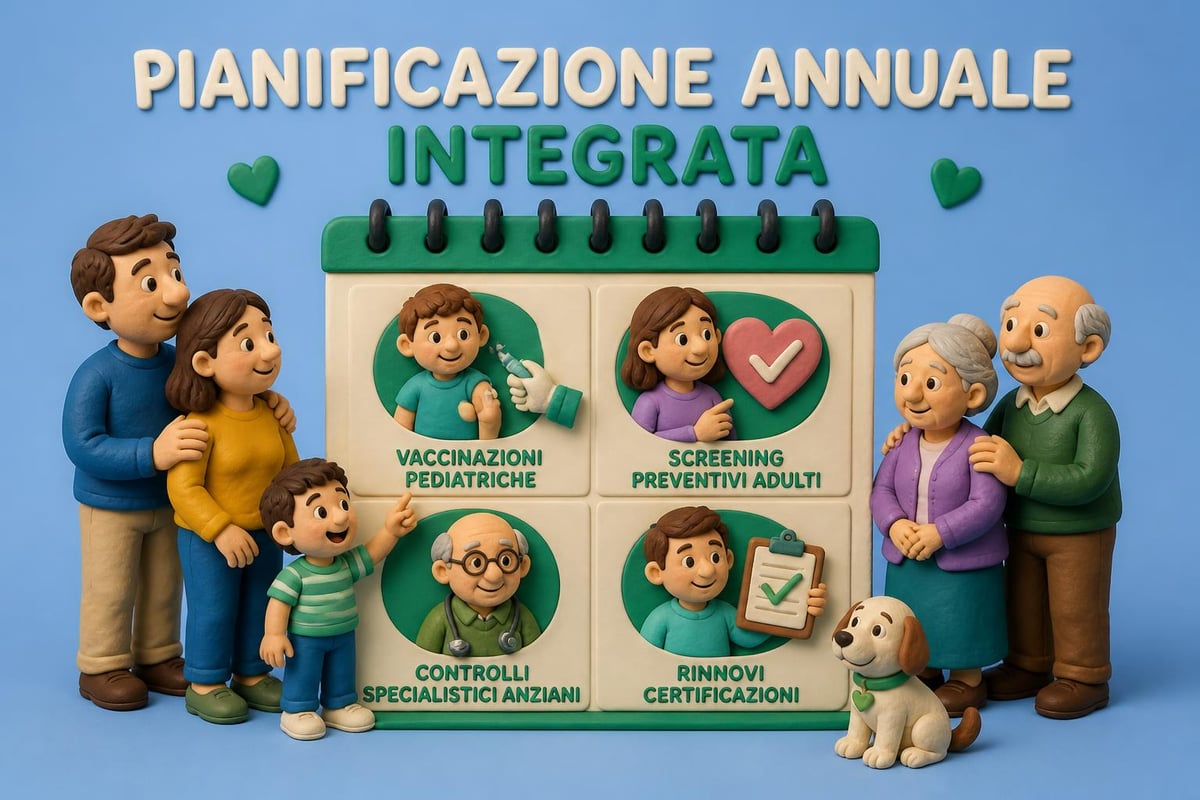 Calendario famiglia con scadenze mediche