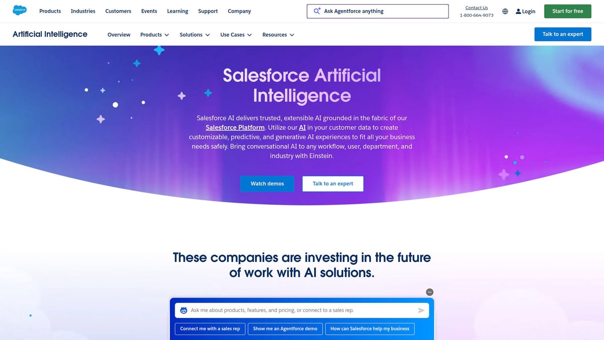 12 Top AI Tools for Business to Boost Growth in 2025 - Salesforce Einstein