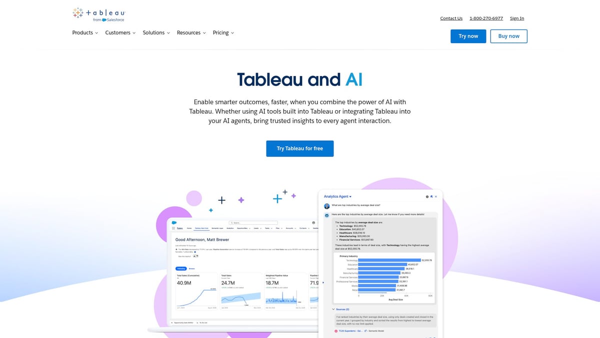 12 Top AI Tools for Business to Boost Growth in 2025 - Tableau GPT