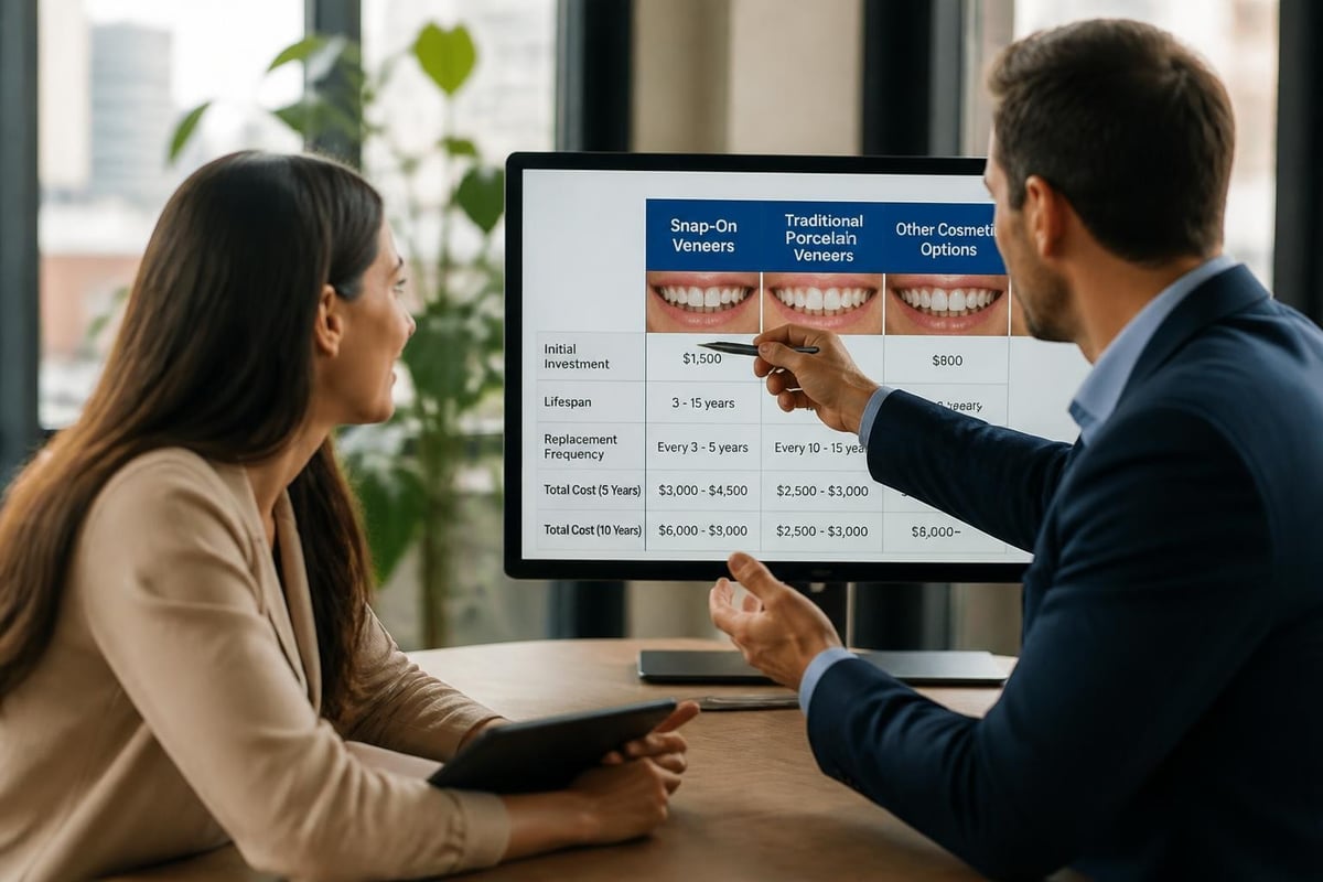 Cost comparison between snap on veneers and permanent dental solutions