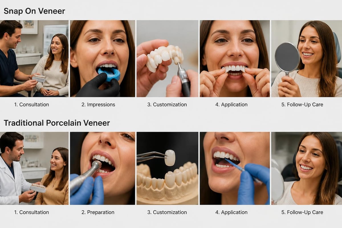 Treatment process comparison for different veneer types