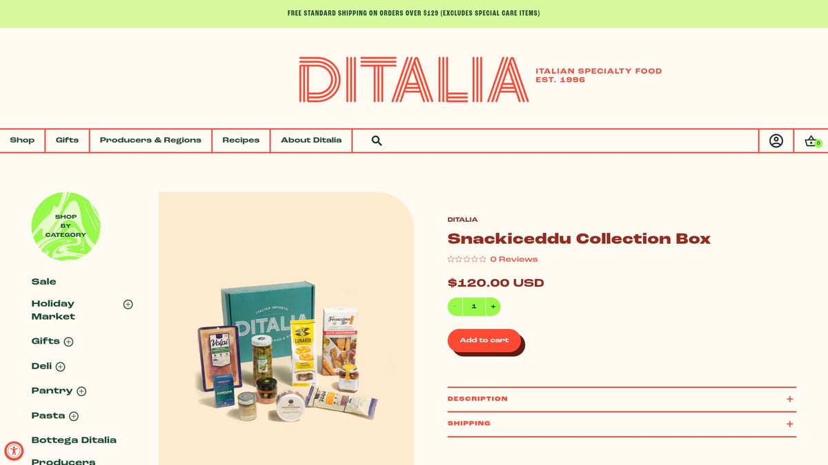 7 Best Italian Gift Box Ideas for 2025 - Snackiceddu Collection Box | Ditalia