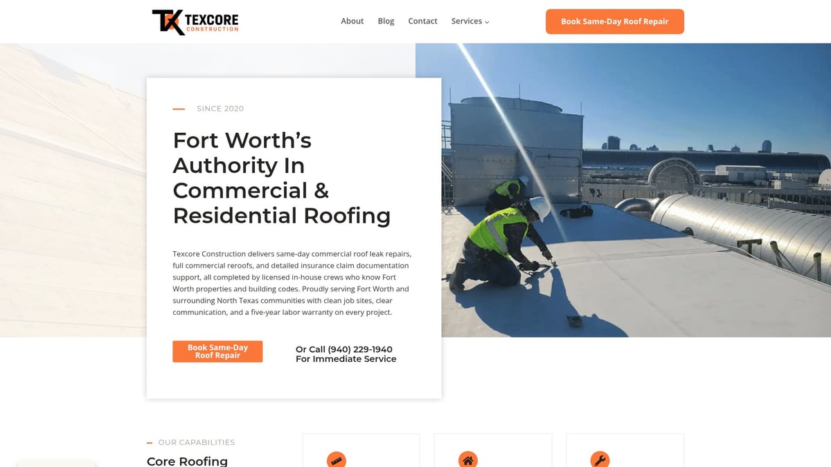 Top 7 Commercial Roofing Contractors Near Me for 2026 - Texcore Construction