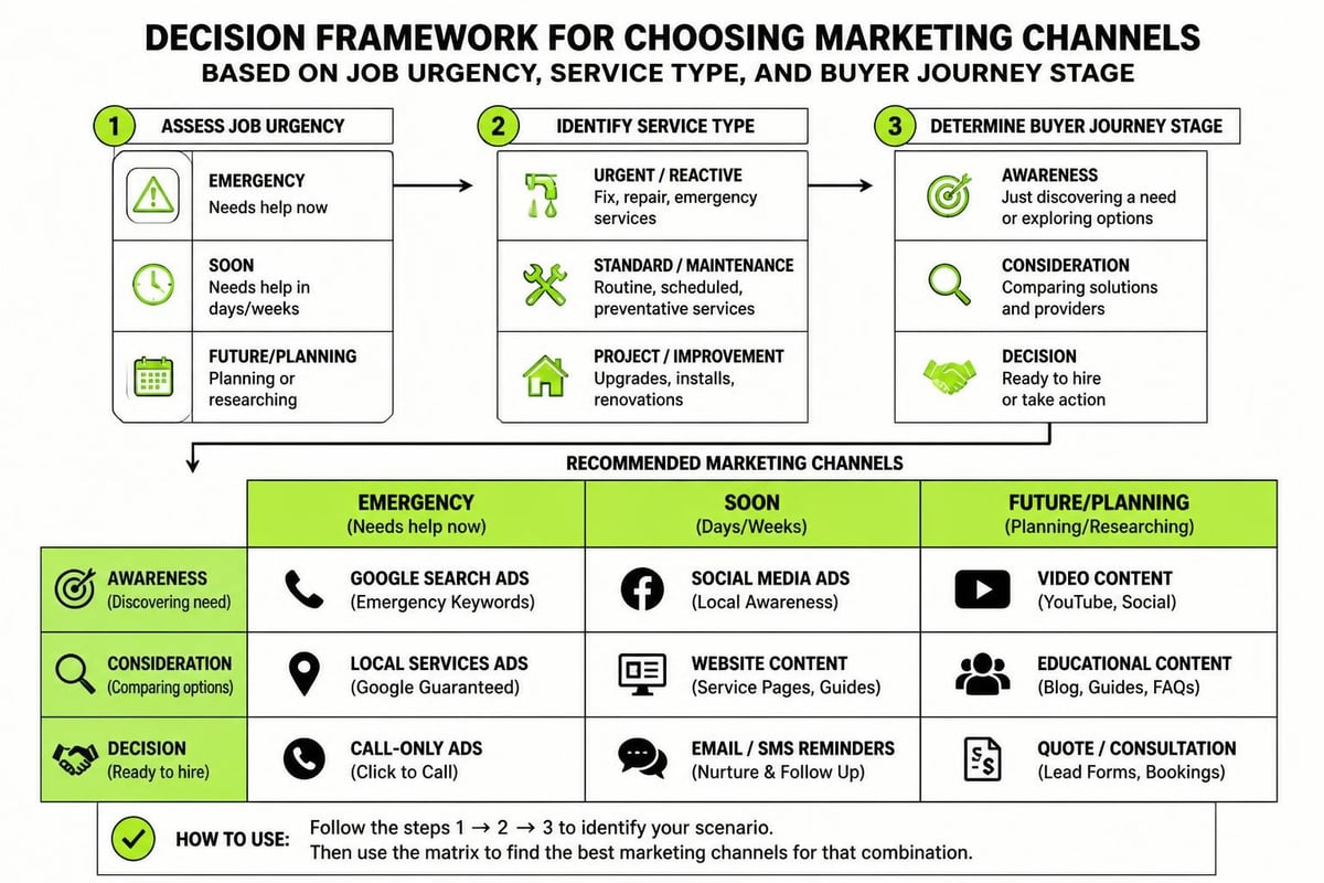 Marketing channel selection framework