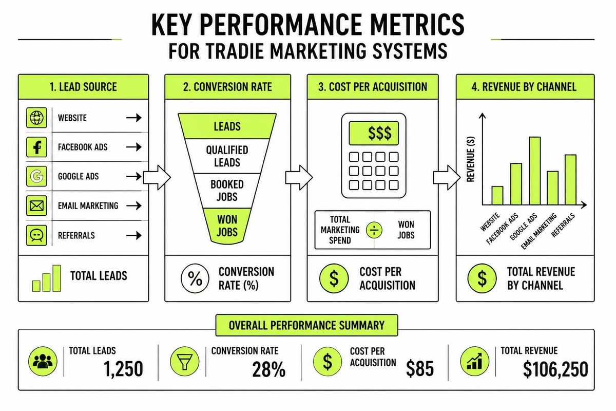 Marketing system measurement dashboard
