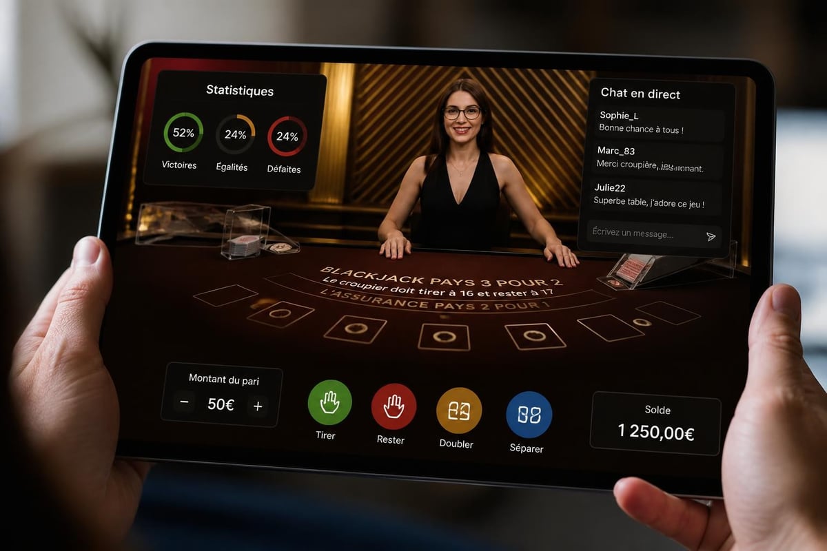 Fonctionnalités casino en direct