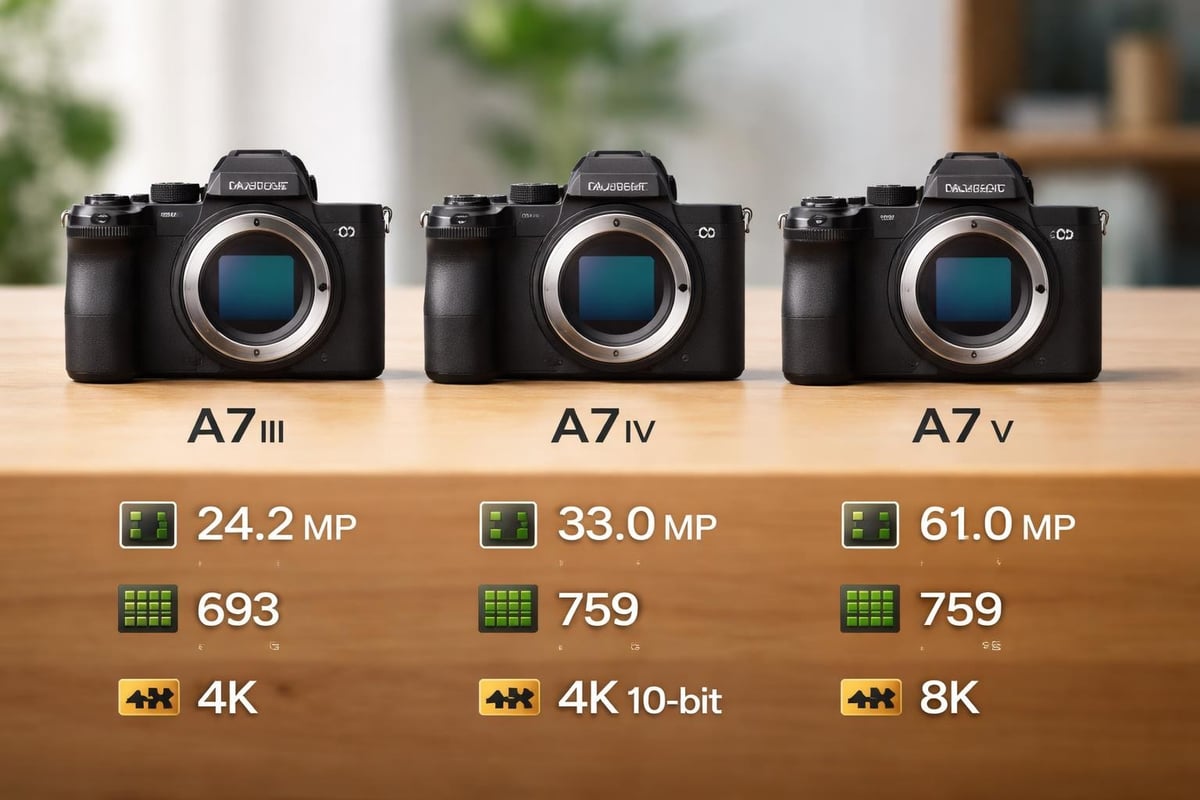 Sony A7 series progression