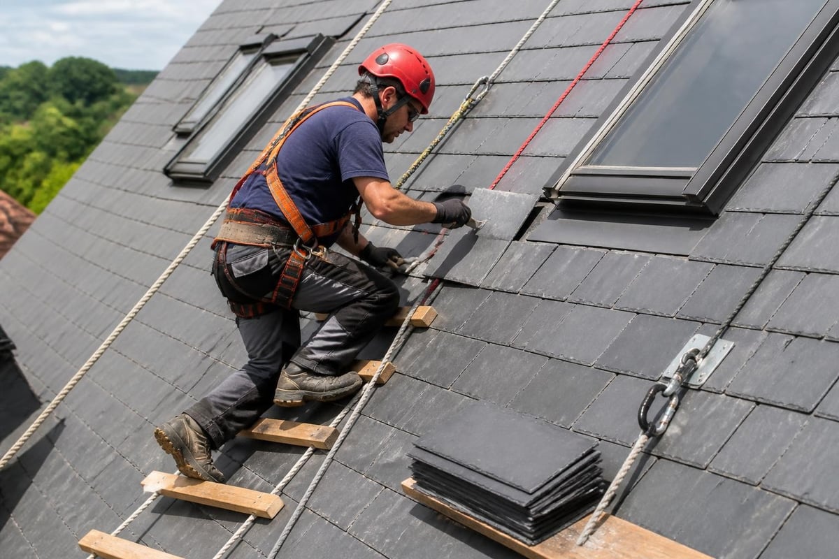 Slate roofing safety protocols