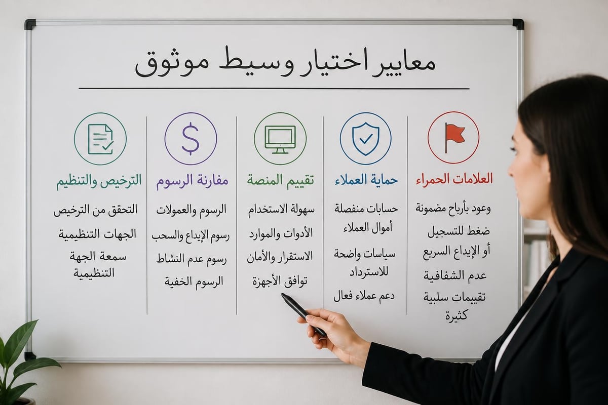 معايير اختيار الوسيط
