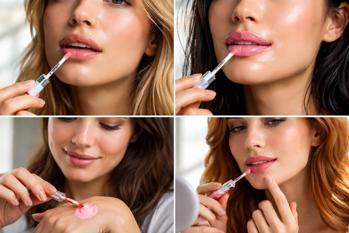 Lip oil application methods